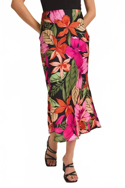 Gilli Rainforest Beauty Printed Skirt In Black Multi