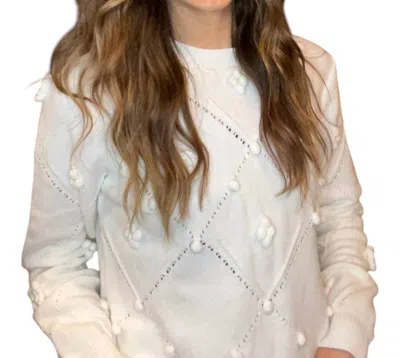 Gilli Rhea-lynn Long Sleeve Sweater In White