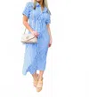 Gilli Rome Dress In Blue/white In Black