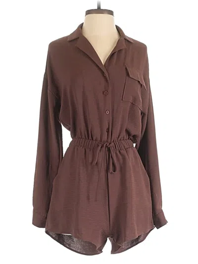 Pre-owned Gilli Romper In Brown