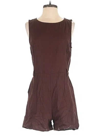 Pre-owned Gilli Romper In Brown