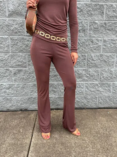 Gilli Rumi Flare Pants In Brown