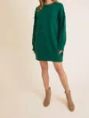 Gilli Sally Oversized Tunic Sweater Dress In Green