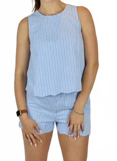 Gilli Seaside Scallop Top In Light Blue