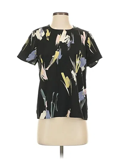Pre-owned Gilli Short Sleeve Blouse In Black