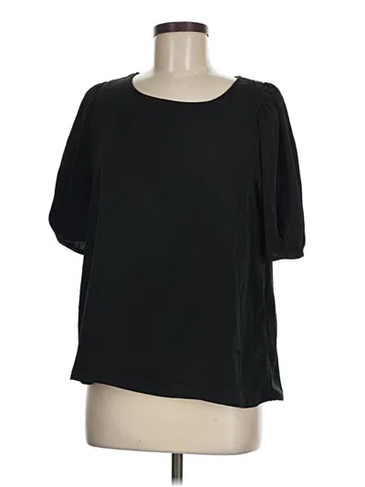 Pre-owned Gilli Short Sleeve Blouse In Black