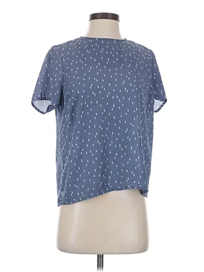 Pre-owned Gilli Short Sleeve Blouse In Blue