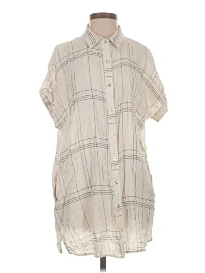 Pre-owned Gilli Short Sleeve Blouse In Ivory