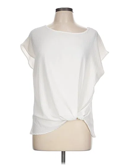 Pre-owned Gilli Short Sleeve Blouse In Ivory