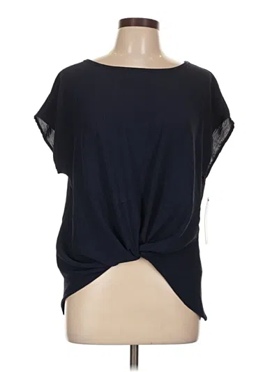 Pre-owned Gilli Short Sleeve Top Black Keyhole Neckline Tops