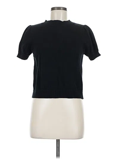 Pre-owned Gilli Short Sleeve Top Black Mock Neckline Tops