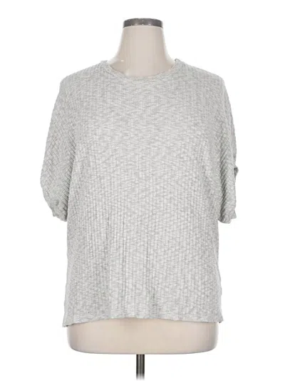 Pre-owned Gilli Short Sleeve Top Gray Crew Neck Tops