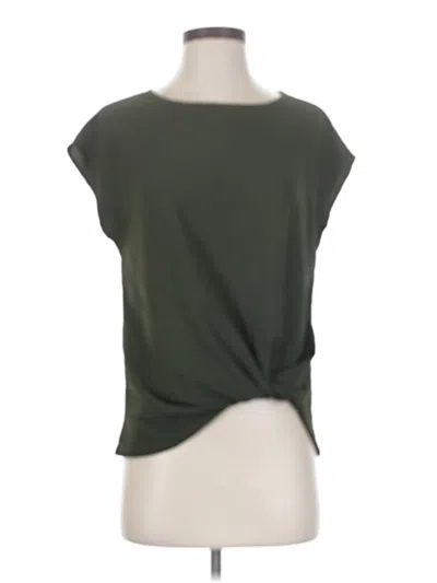 Pre-owned Gilli Short Sleeve Top Green Cowl Neck Tops