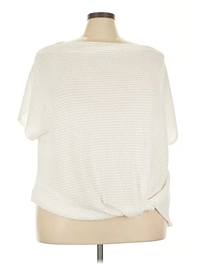 Pre-owned Gilli Short Sleeve Top Ivory Boatneck Tops