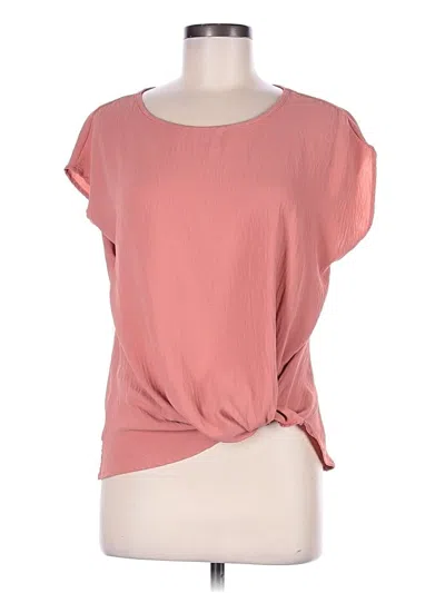Pre-owned Gilli Short Sleeve Top Pink Boatneck Tops