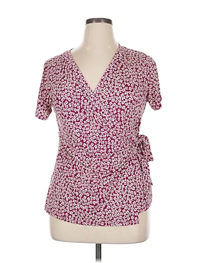 Pre-owned Gilli Short Sleeve T-shirt In Burgundy