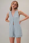 Gilli Sky Waves Top In Light Blue In Blue