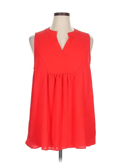 Pre-owned Gilli Sleeveless Blouse In Red