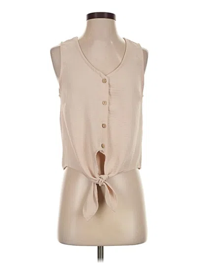 Pre-owned Gilli Sleeveless Blouse In Tan