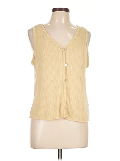 Pre-owned Gilli Sleeveless Blouse In Yellow