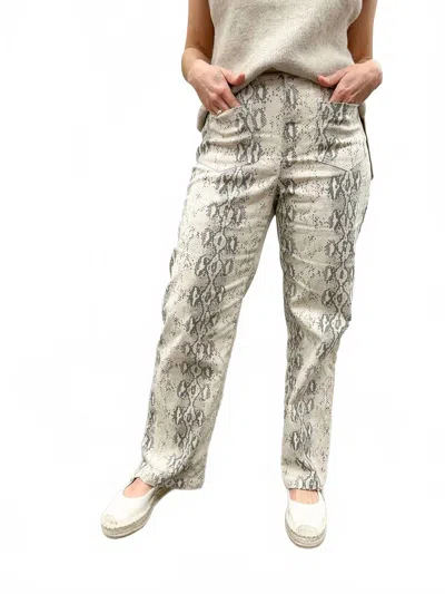 Gilli Snake Print Stretchy Pants In Beige In Neutral