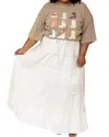 Gilli Standing My Ground Maxi Skirt In Cream In White
