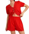 Gilli Summer Sunsets Top And Short Set In Red In Red