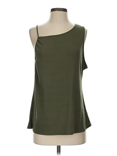 Pre-owned Gilli Tank Top Green One Shoulder Neckline Tops