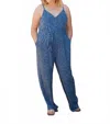 Gilli Tie-waist Sleeveless Jumpsuit In Navy In Blue