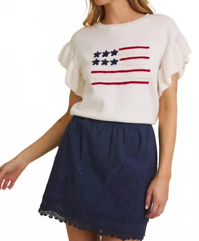 Gilli Usa Flag Sweater In White