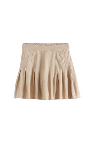 Gilli Women's Hermione Pleated Skirt In Taupe In Neutral