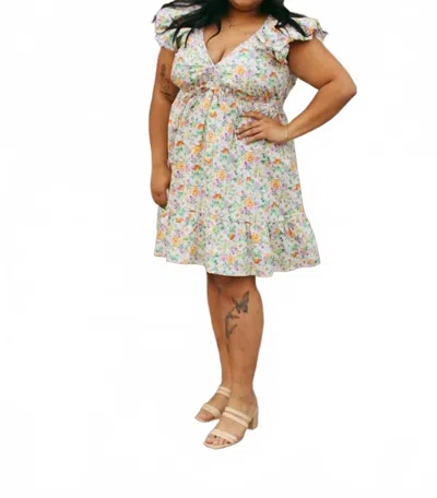 Gilli Women's Soft Bloom Dress - Plus In White In Blue