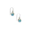 Gillian Trask Women's Blue / Silver Rhythm Drop Earrings - Swiss Blue Topaz