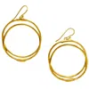 Gillian Trask Women's Gold / Silver Double Trouble Drop Earrings - Gold Vermeil