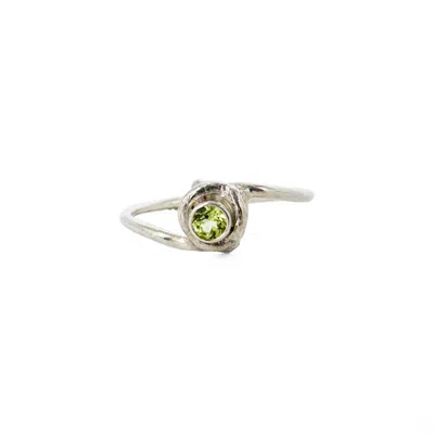 Gillian Trask Women's Green / Silver Spark Ring - Sterling Silver, Natural Peridot