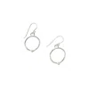 Gillian Trask Women's Life In Circle Earrings - Sterling Silver, Medium