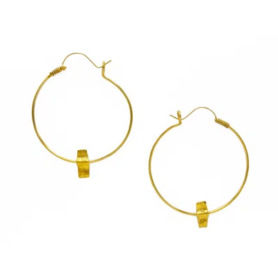 Gillian Trask Women's Maru Ribbon - Hoop Earrings - Gold Vermeil, Large