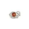 Gillian Trask Women's Pink / Purple / Yellow Sculpture Ring - Sterling Silver, Anastasia Topaz