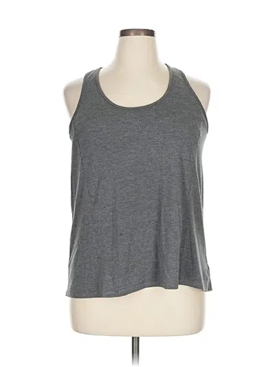 Pre-owned Gilligan & O'malley Tank Top Gray Halter Neckline Tops