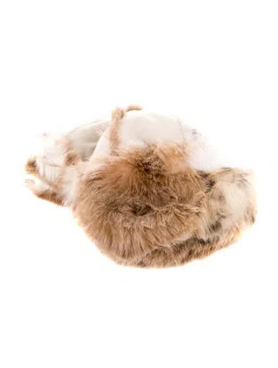 Pre-owned Gilly Forge Faux Fur Hat In Neutral