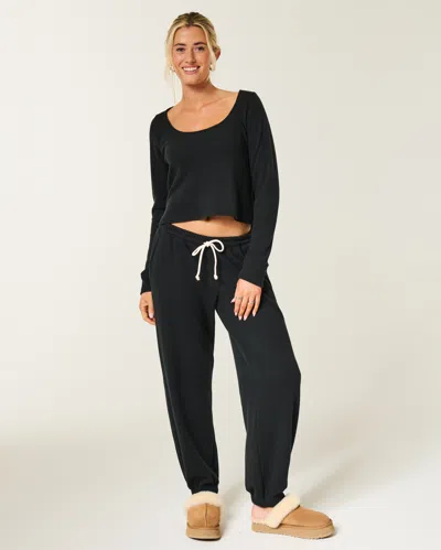 Gilly Hicks Always Cozy Waffle Baggy Joggers