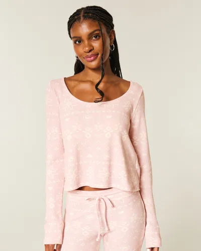 Gilly Hicks Always Cozy Waffle Long-sleeve Scoop Top