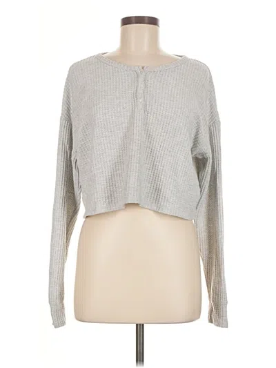Pre-owned Gilly Hicks Long Sleeve T-shirt In Gray