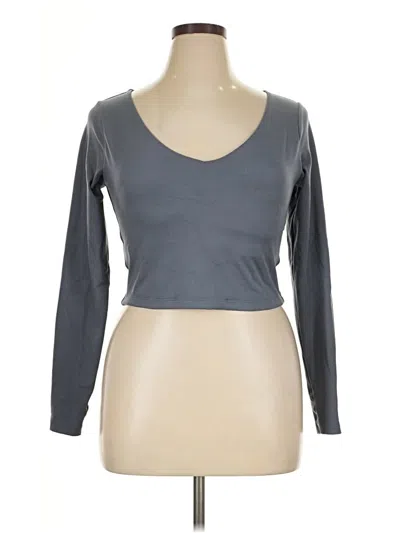 Pre-owned Gilly Hicks Long Sleeve T-shirt In Gray