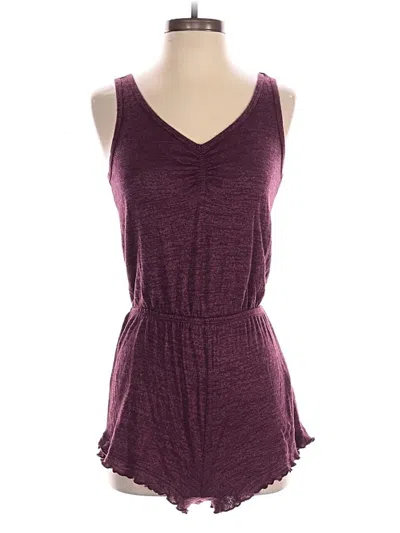 Pre-owned Gilly Hicks Romper In Burgundy