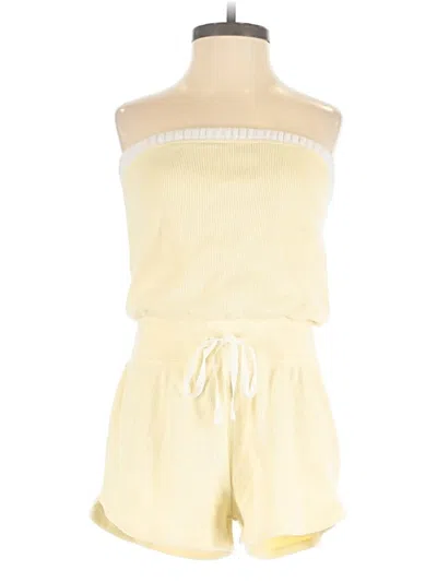 Pre-owned Gilly Hicks Romper In Yellow