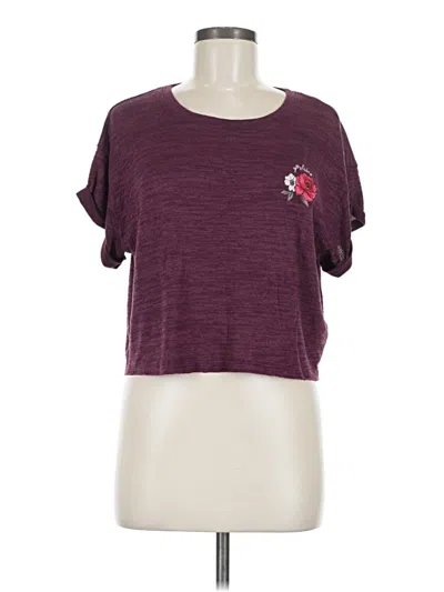 Pre-owned Gilly Hicks Short Sleeve T-shirt In Burgundy