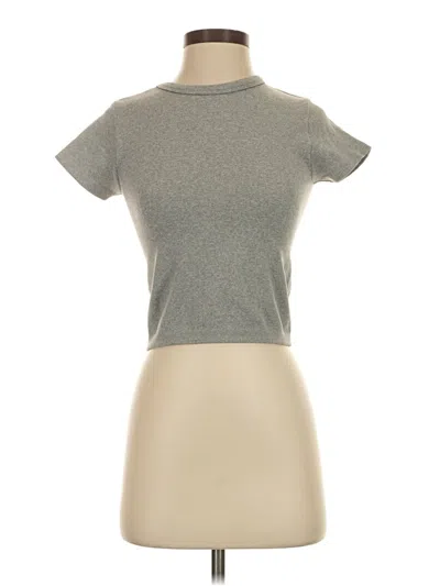 Pre-owned Gilly Hicks Short Sleeve Turtleneck In Gray