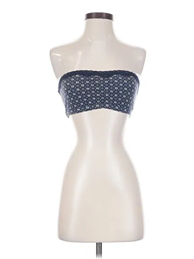 Pre-owned Gilly Hicks Sleeveless Top Blue Strapless Neckline Tops