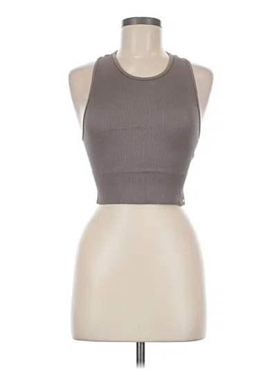 Pre-owned Gilly Hicks Sleeveless Top Gray Halter Neckline Tops